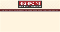 Desktop Screenshot of highpoint-apts.com